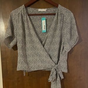 LUSH Ranya Wrap Cropped Top